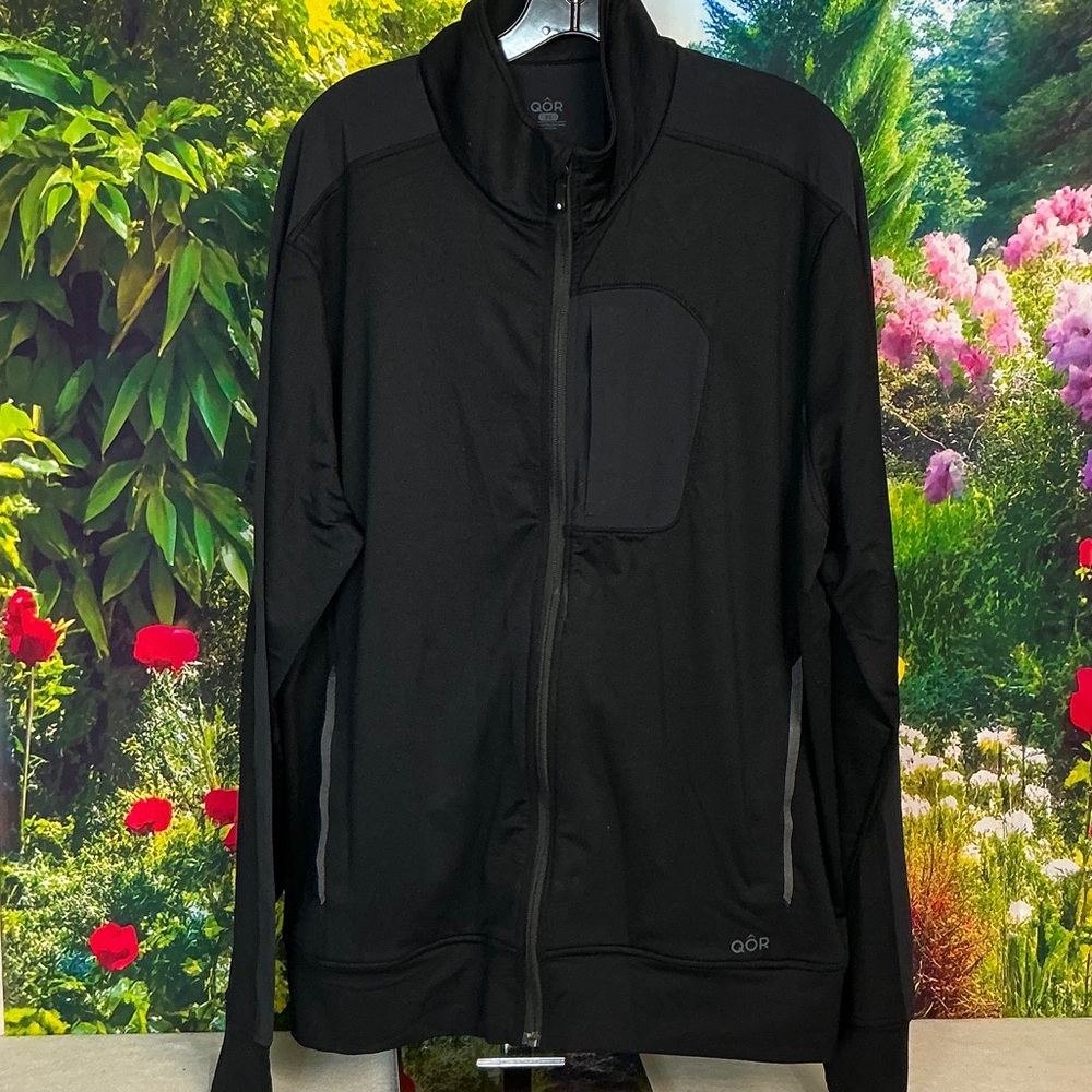 QOR Men's Black Full-Zip Jacket sz XL #1317